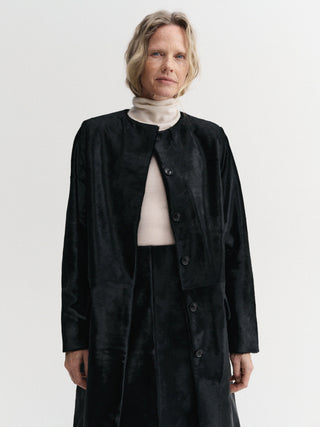Harlow Pony Coat, black