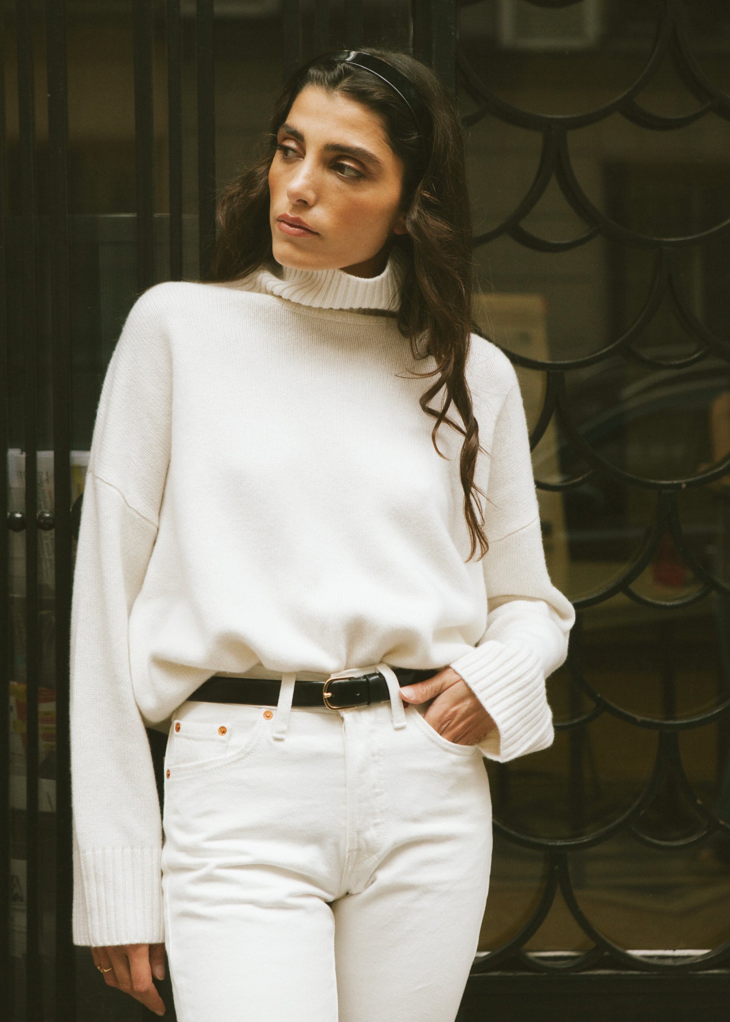 Kia Turtleneck Sweater, cream – ALMADA LABEL