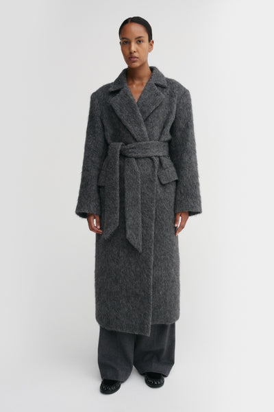 新品未使用タグ付き epa dramatic wool coat”GRY\
