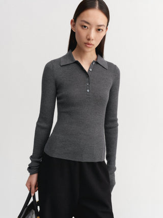 Jules Rib Top, grey