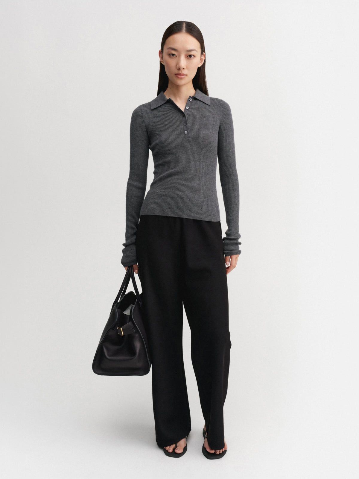 Jules Rib Top, grey