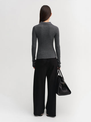Jules Rib Top, grey