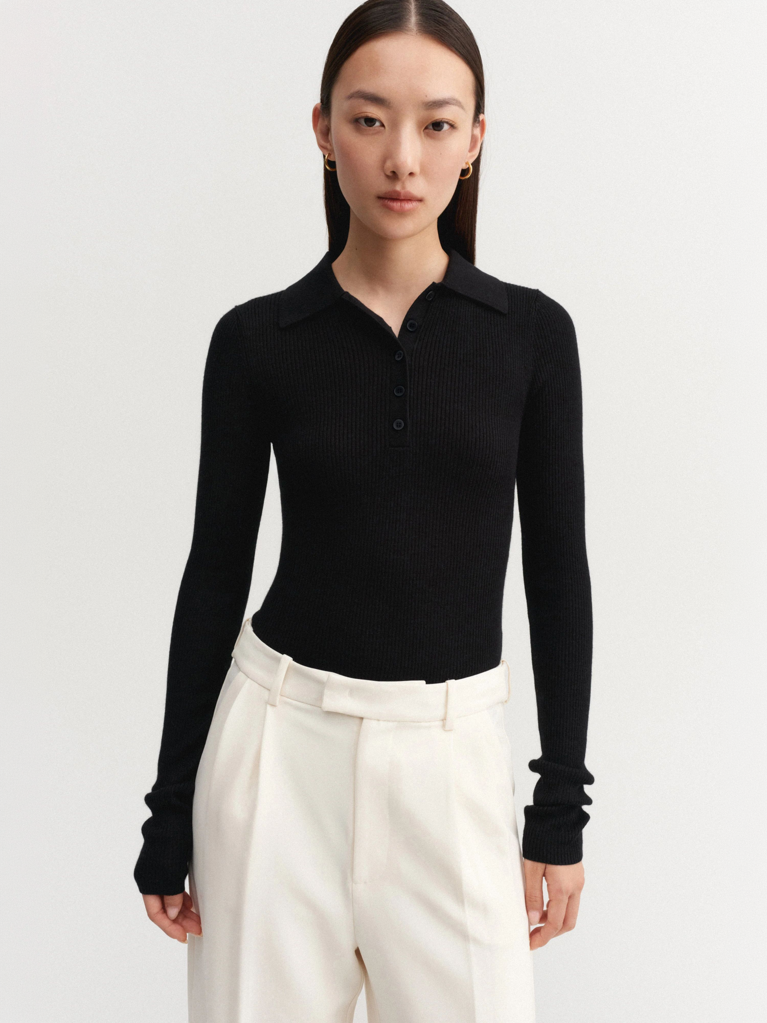 Jules Rib Top, black
