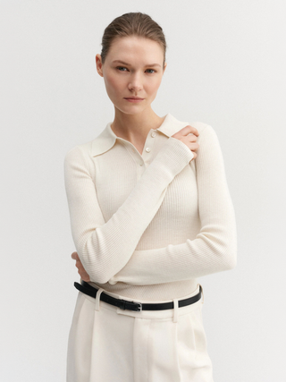 Jules Rib Top, cream
