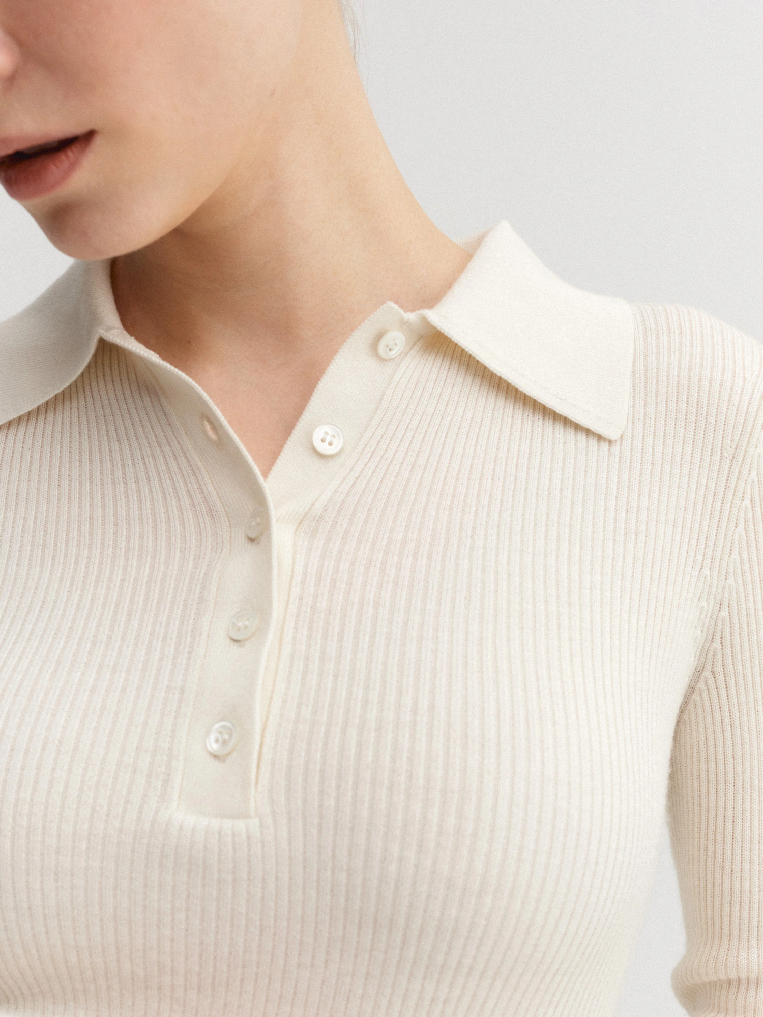 Jules Rib Top, cream