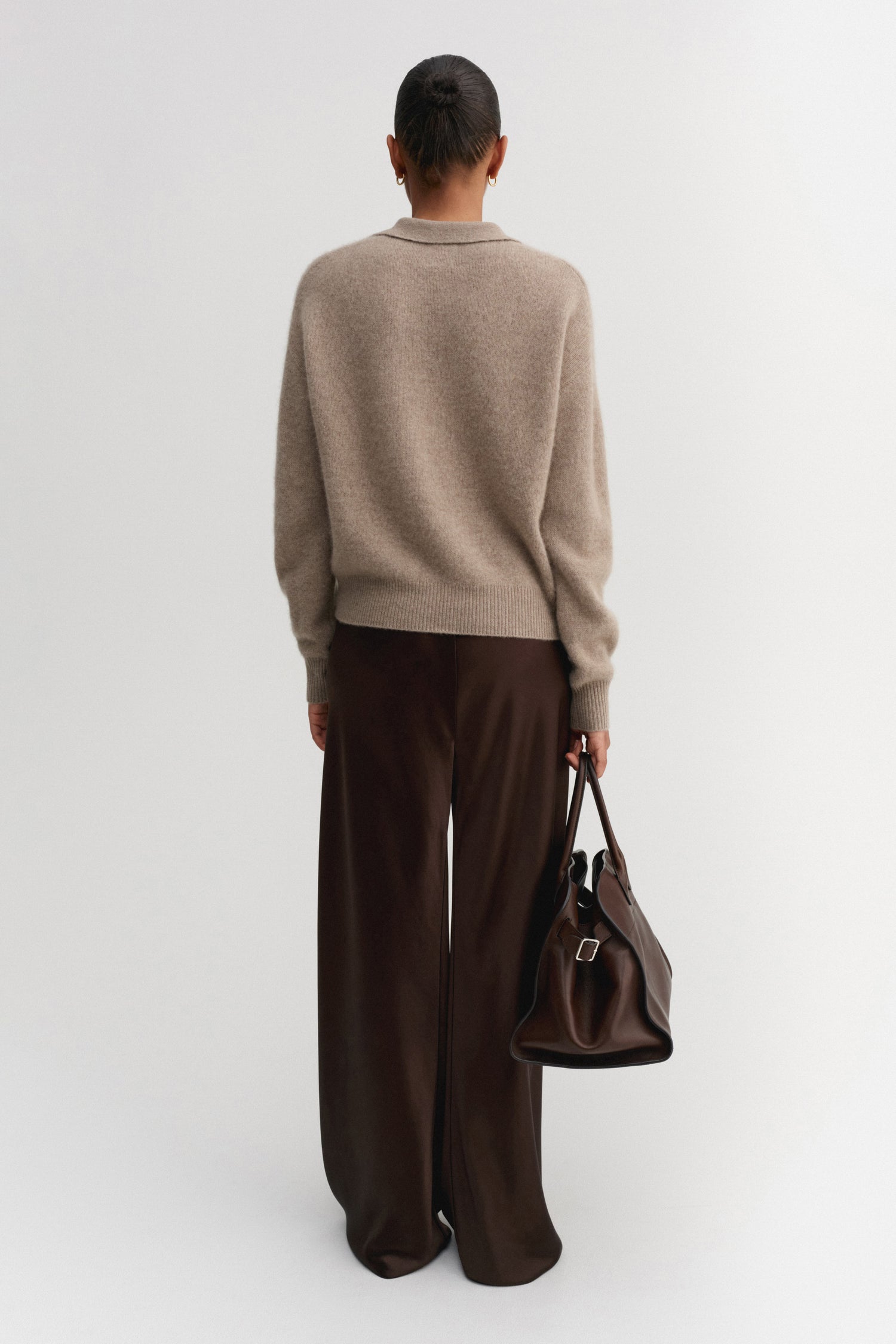 Kaia Collar Sweater, nougat
