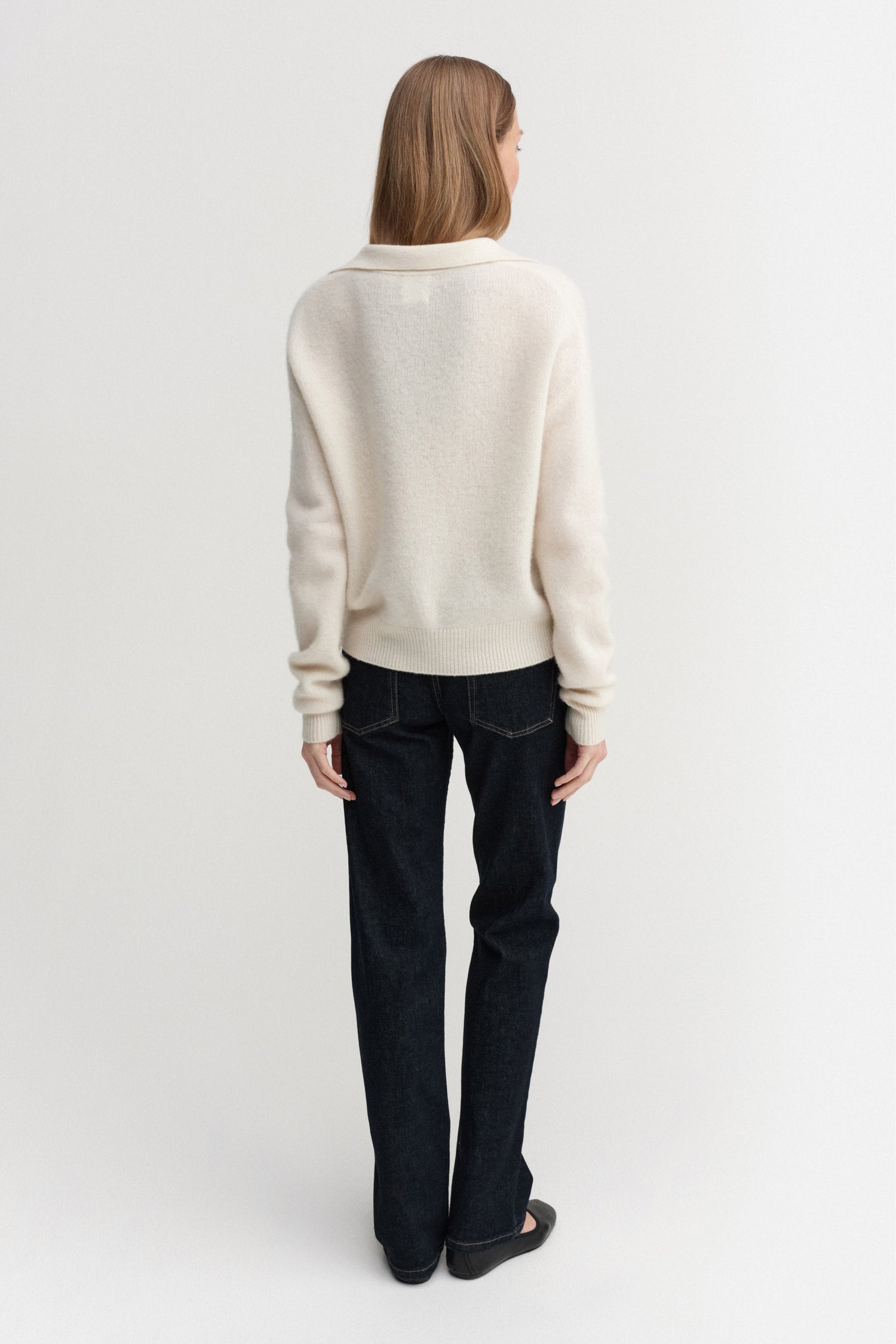 Kaia Collar Sweater, cream