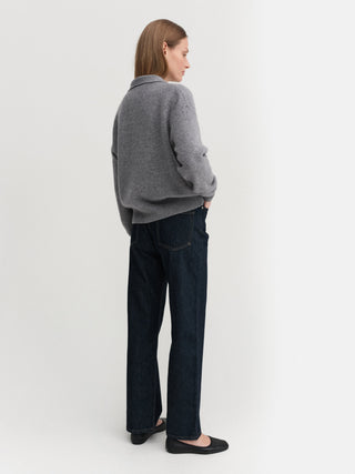 Kaia Collar Sweater, grey