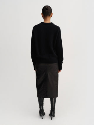 Kaia Collar Sweater, black