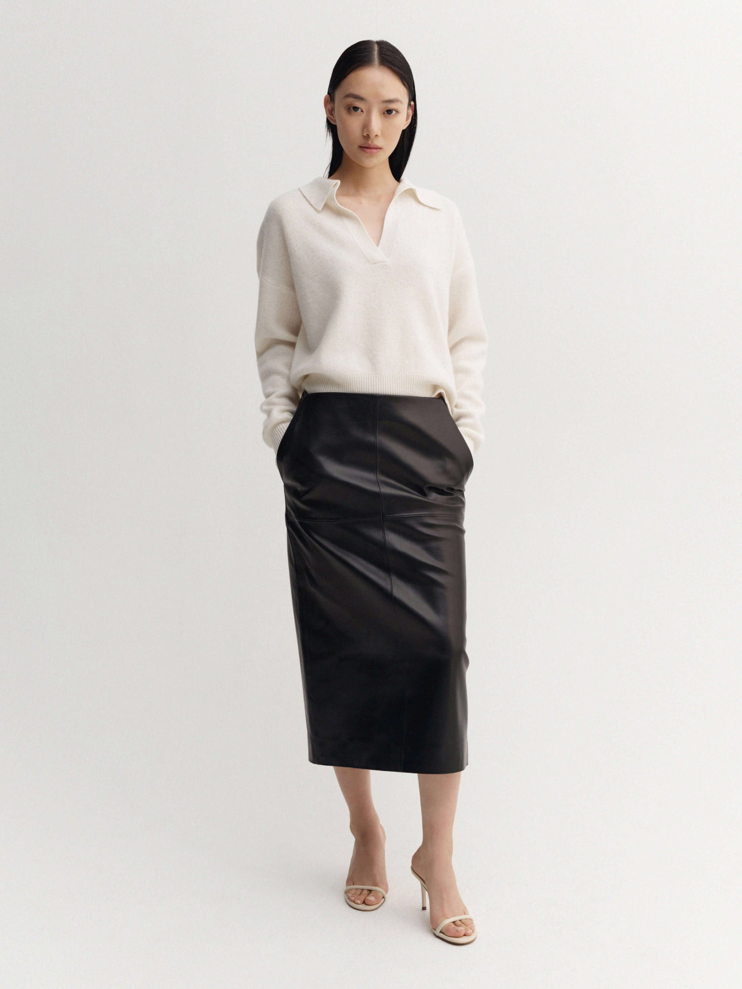 Kaia Collar Sweater, cream