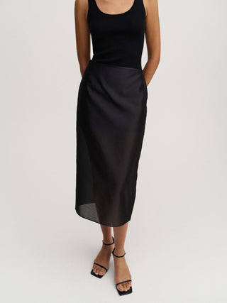 Kiana Organza Skirt, black