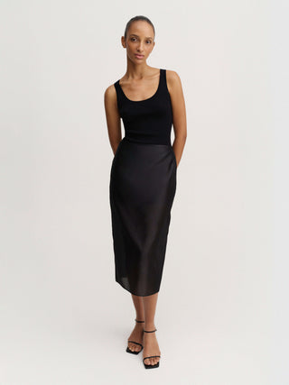 Kiana Organza Skirt, black