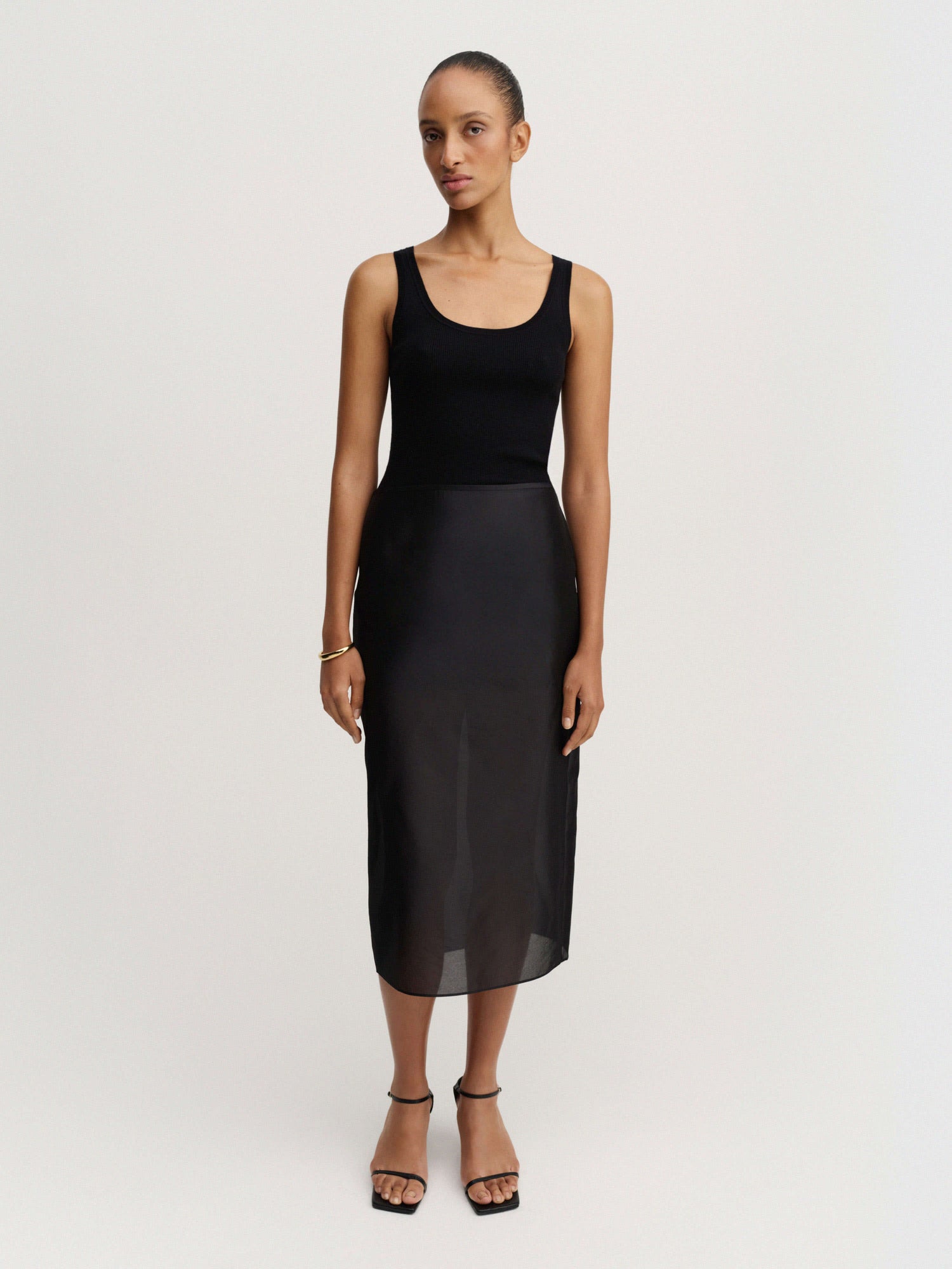 Kiana Organza Skirt, black