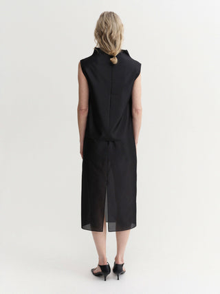 Kiera Organza Top, black