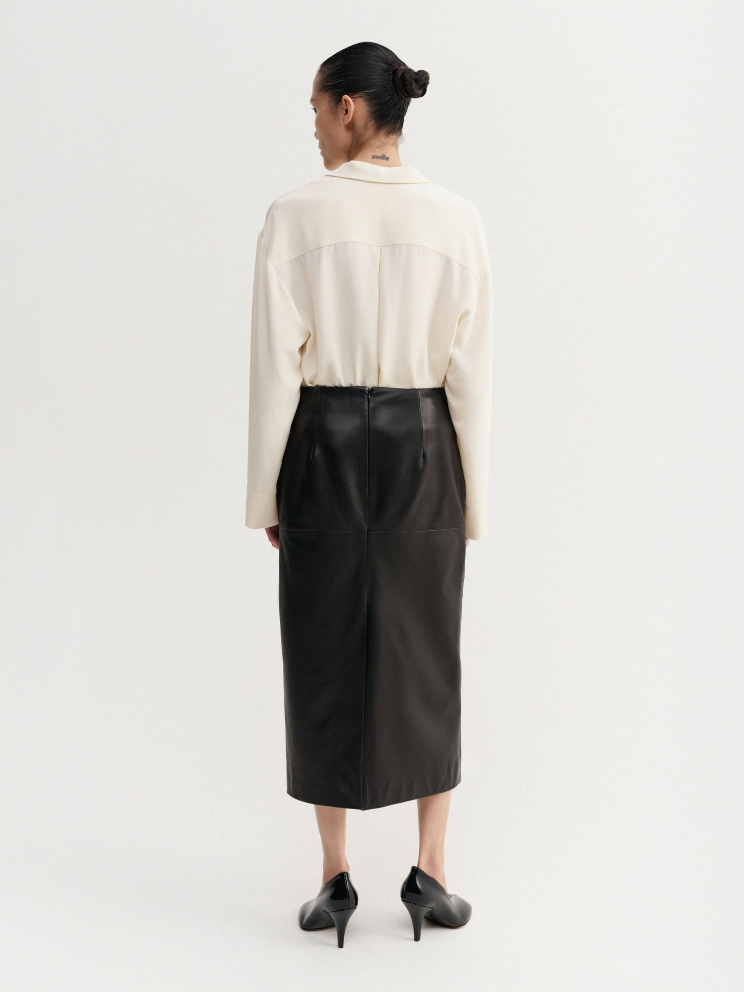 Leia Silk Shirt, vanilla