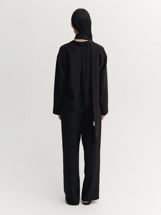 Leia Silk Shirt, black