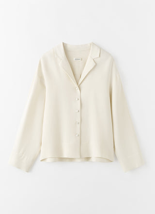 Leia Silk Shirt, vanilla