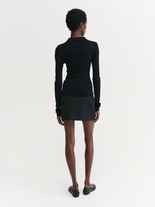 Lili Rib Cardigan, black