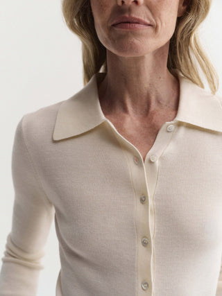 Lili Rib Cardigan, cream