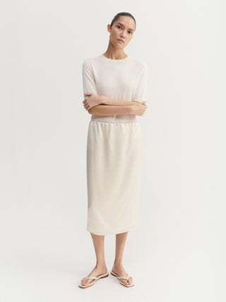 Liu satin skirt, vanilla