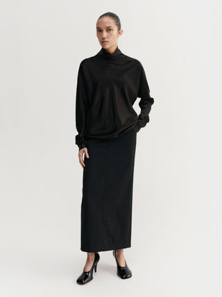 Maddy Satin Blouse, black
