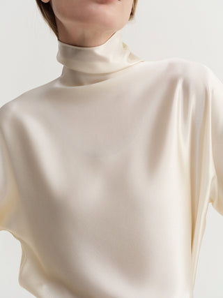 Maddy Satin Blouse, vanilla