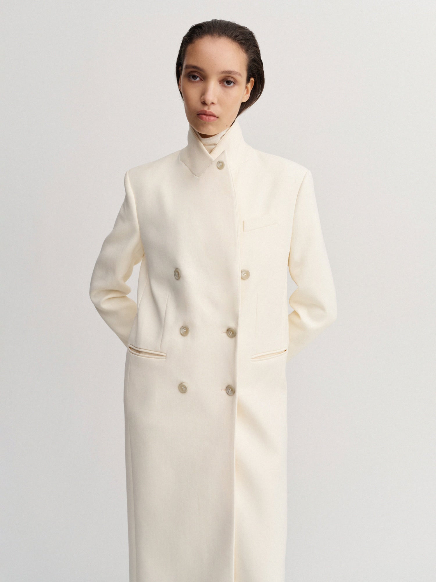 Margot Long Tailored Blazer, cream