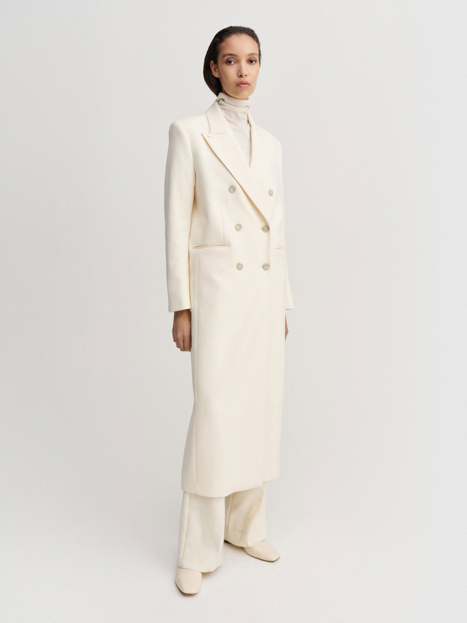 Margot Long Tailored Blazer, cream