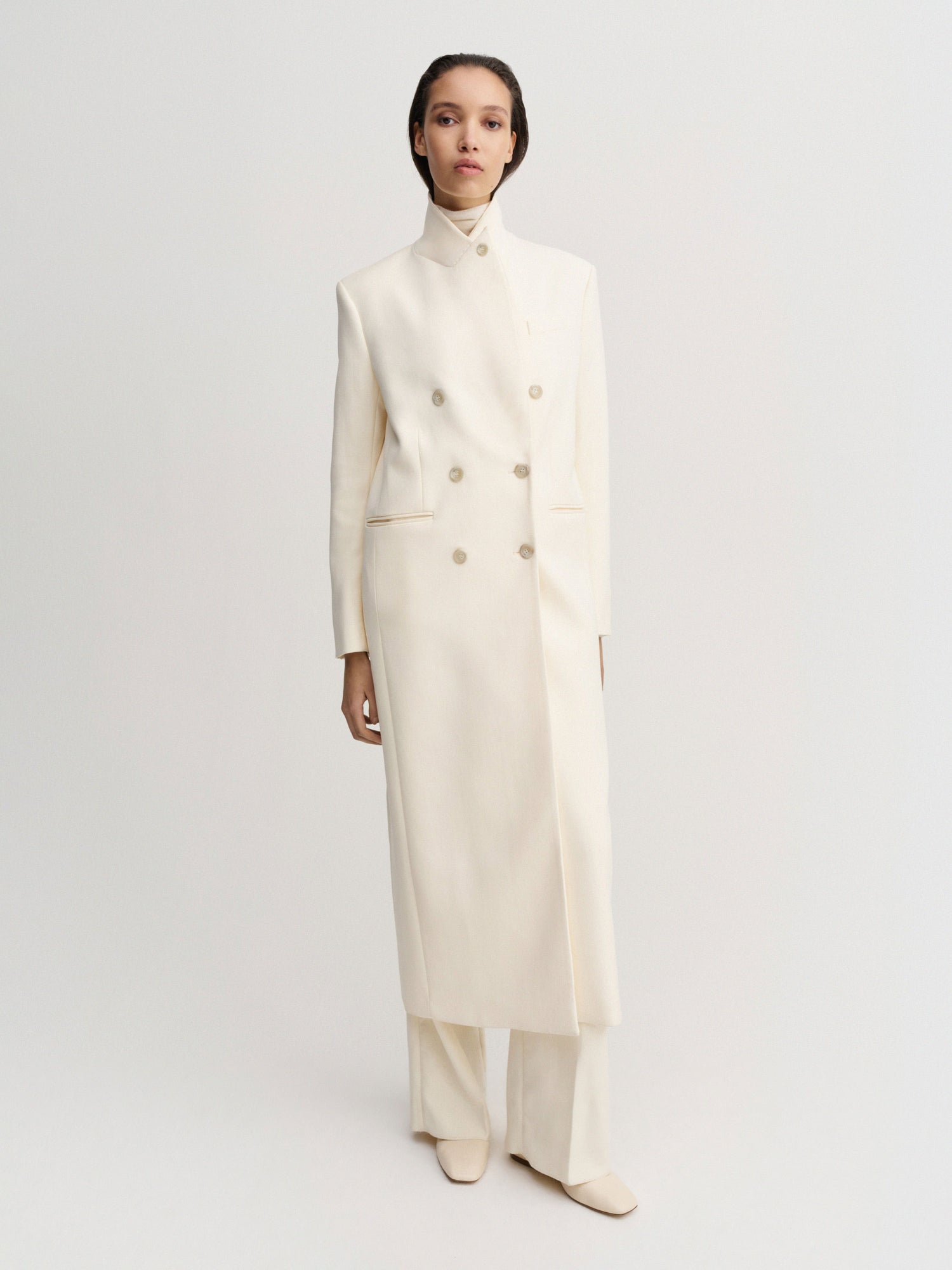 Margot Long Tailored Blazer, cream
