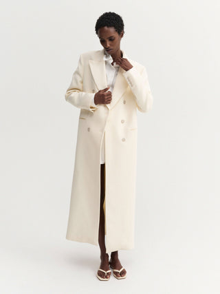 Margot Long Tailored Blazer, vanilla