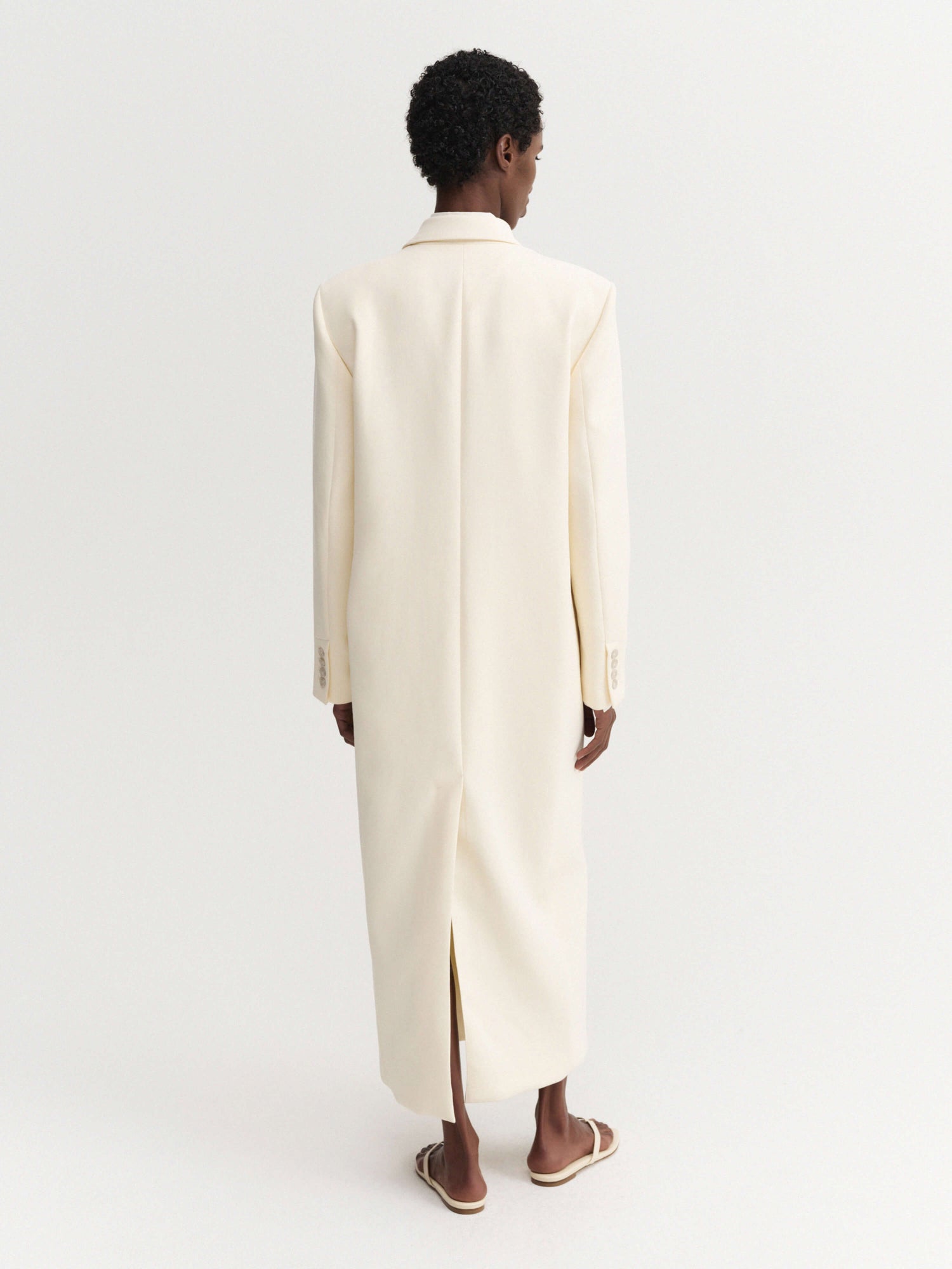 Margot Langer taillierter Blazer, creme