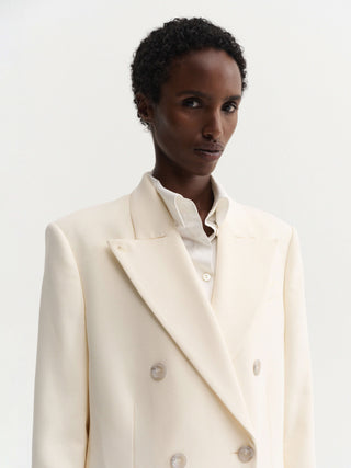Margot Long Tailored Blazer, vanilla