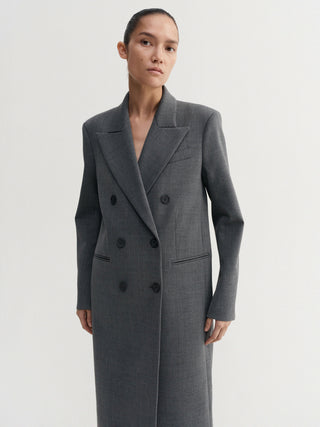 Margot Long Tailored Blazer, grey