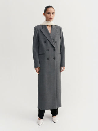 Margot Long Tailored Blazer, grey