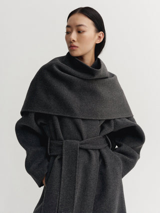 Micha Doublé Scarf, dark grey