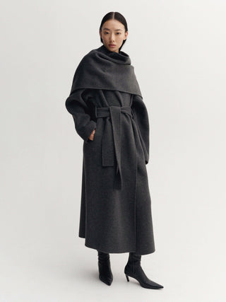 Micha Doublé Scarf, dark grey