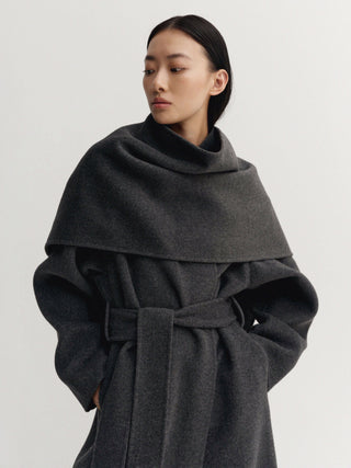 Micha Doublé Scarf, dark grey
