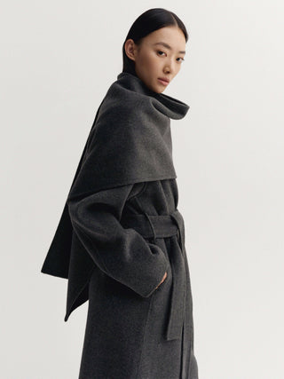 Micha Doublé Scarf, dark grey
