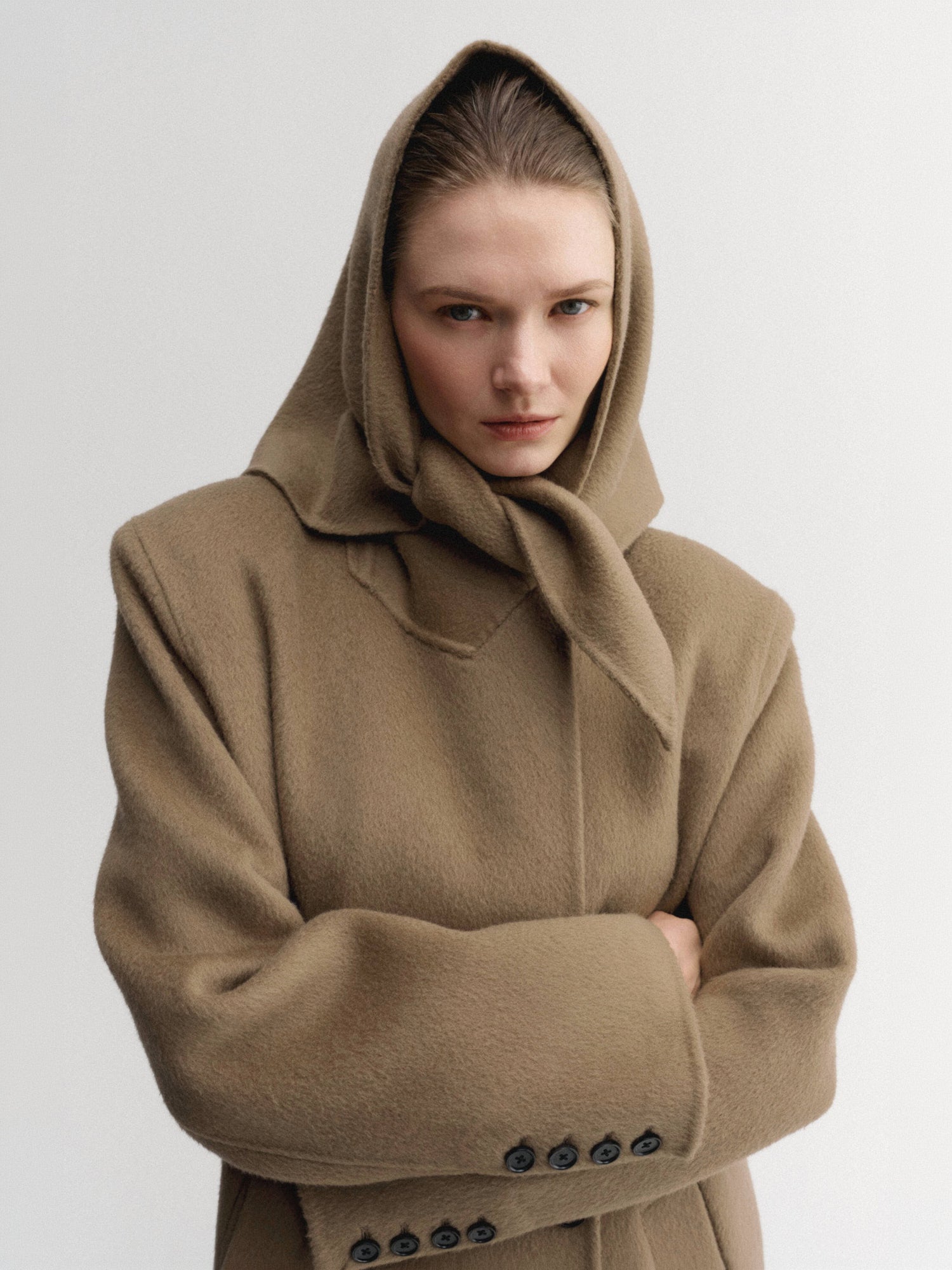 Miley Triangle Scarf, tan