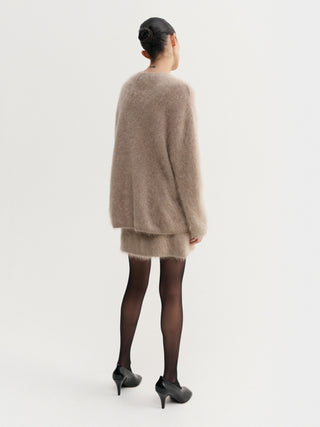 Mimi Brushed Skirt, nougat