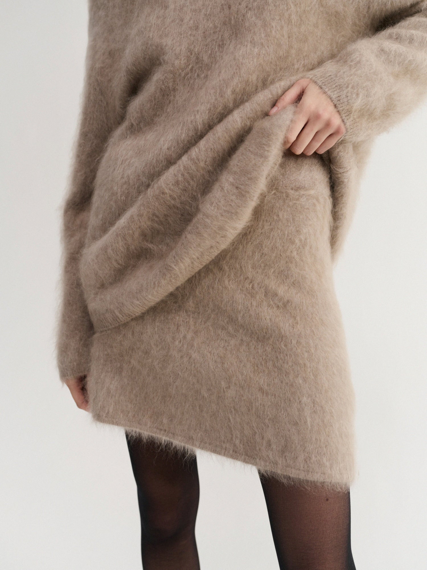 Mimi Brushed Skirt, nougat