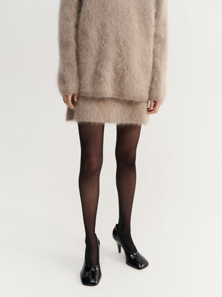 Mimi Brushed Skirt, nougat