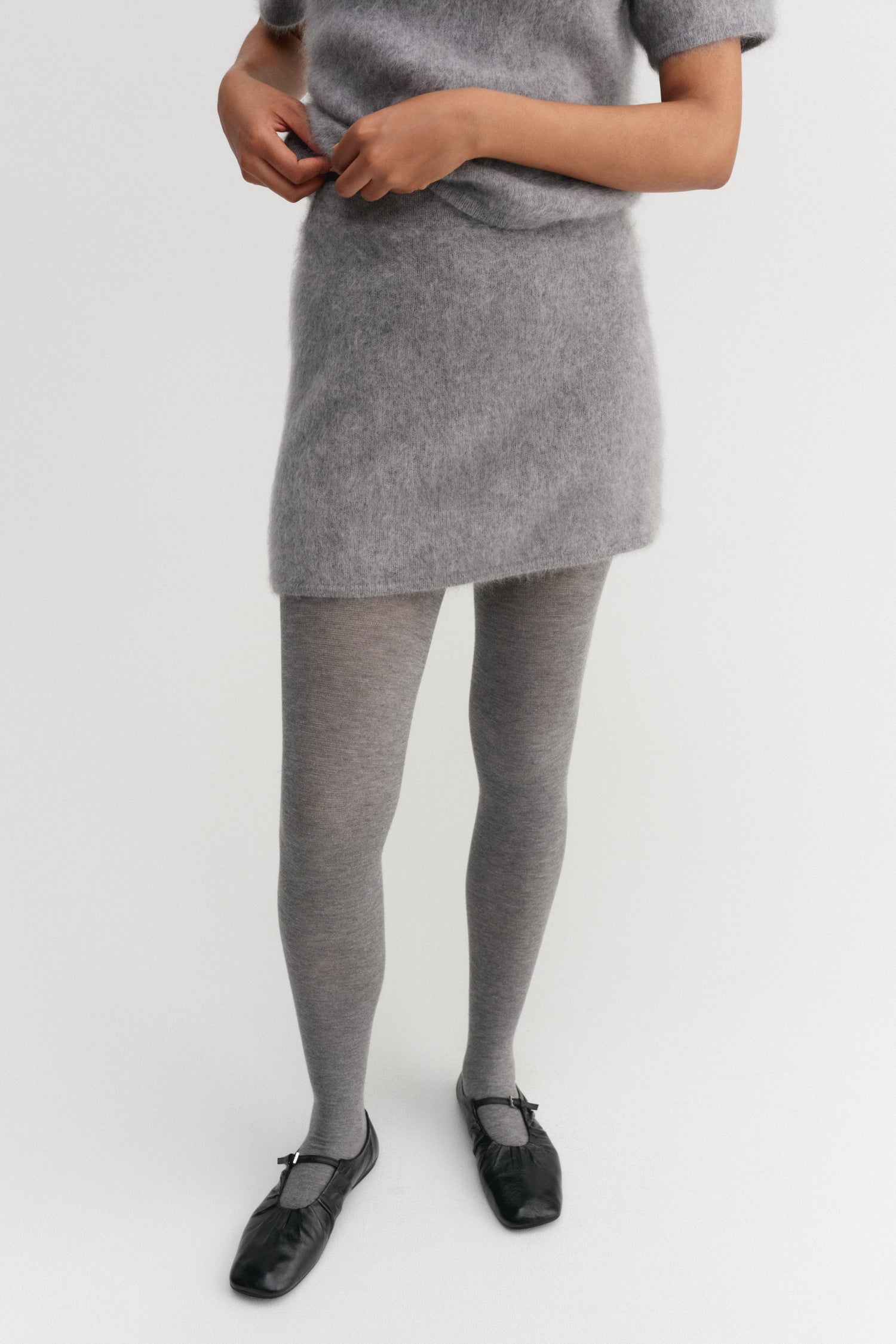 Mimi Brushed Skirt, grey