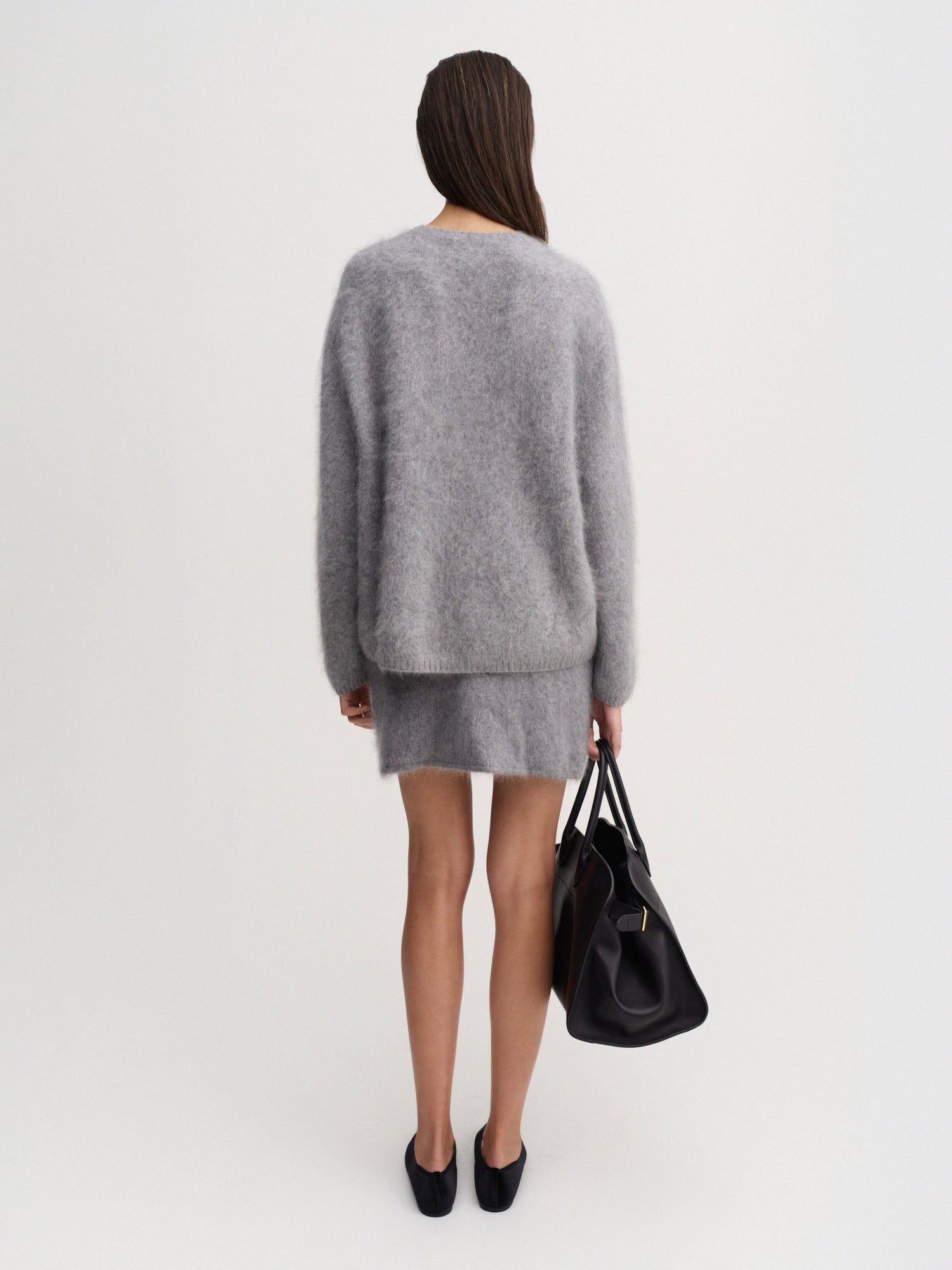 Mimi Brushed Skirt, grey