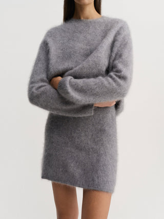 Mimi Brushed Skirt, grey