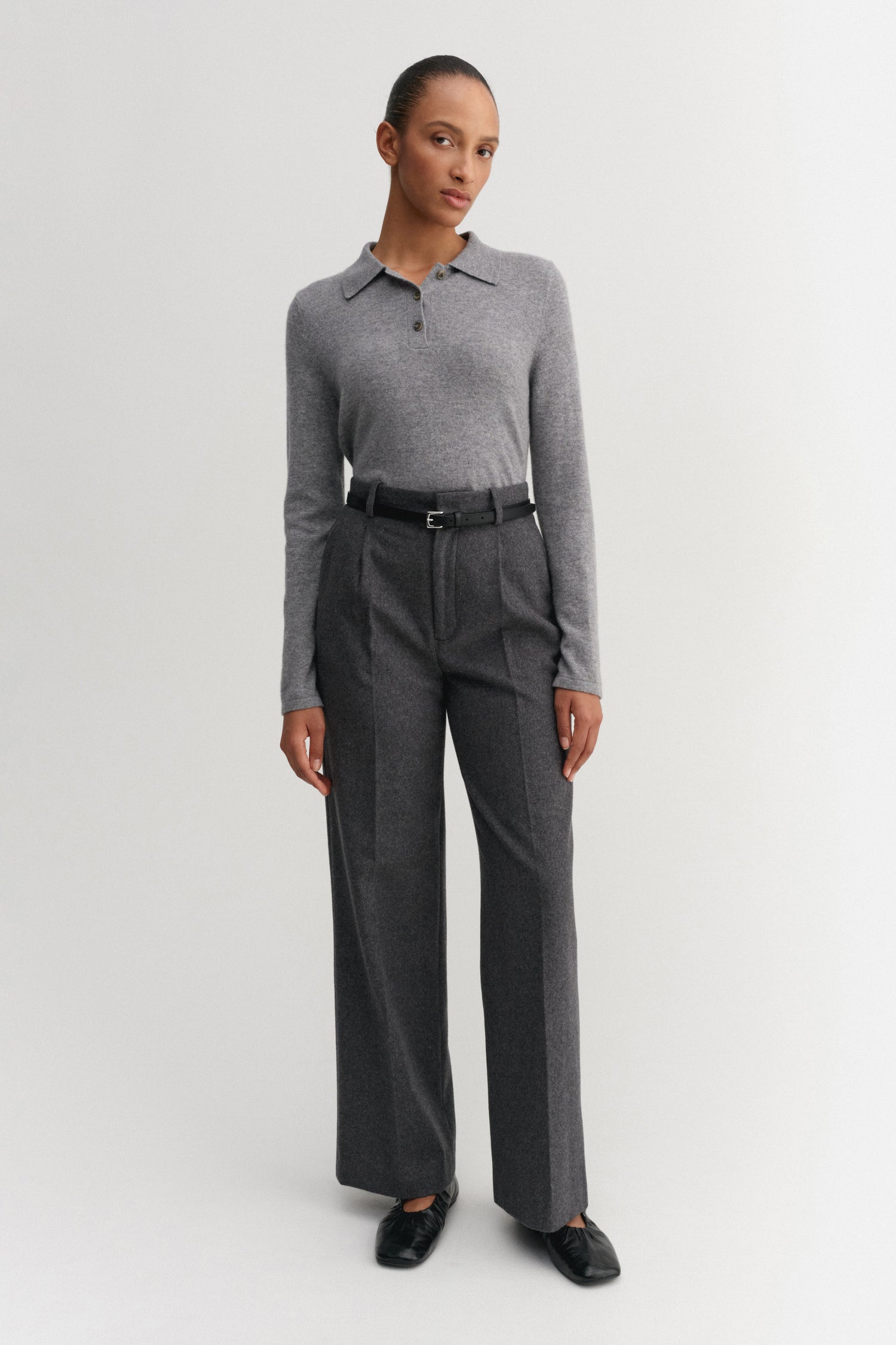 Minou Collar Sweater, grey