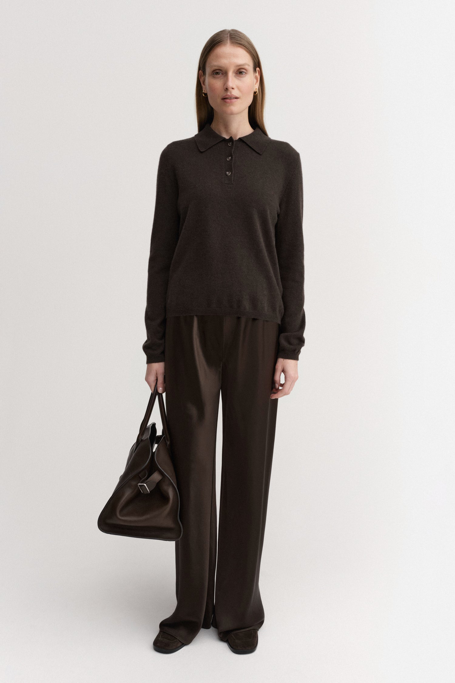 Minou Kragen Pullover, Schokolade