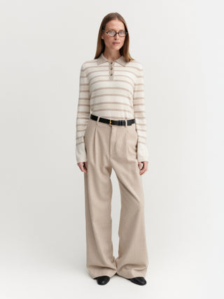 Minou Collar Sweater, stripe