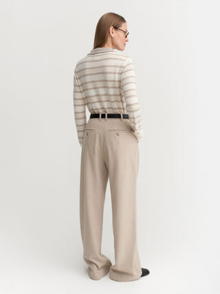 Minou Collar Sweater, stripe