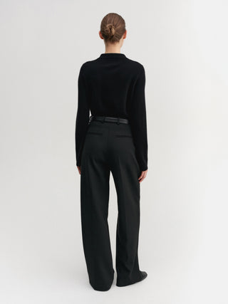 Minou Collar Sweater, black